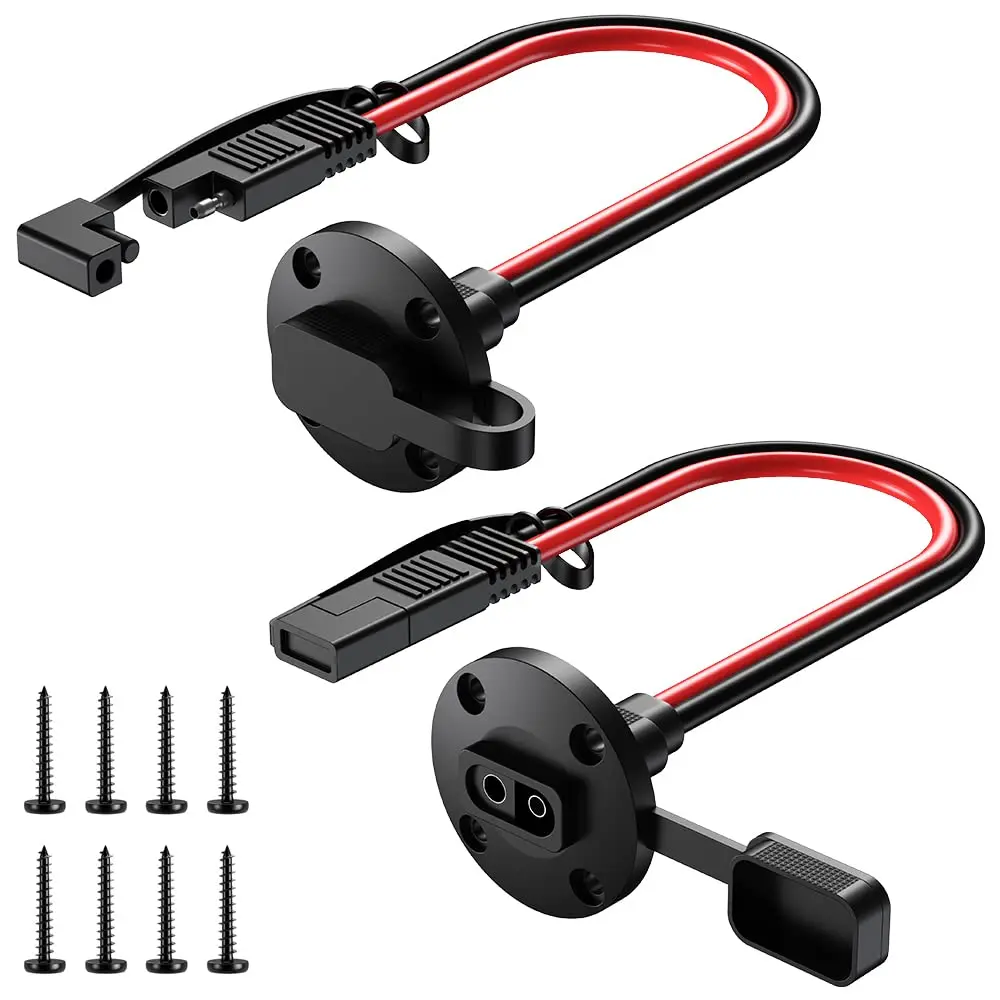2PCS 12AWG SAE 커넥터 전원 소켓 측벽 포트 RV 태양광용 비바람에 ..