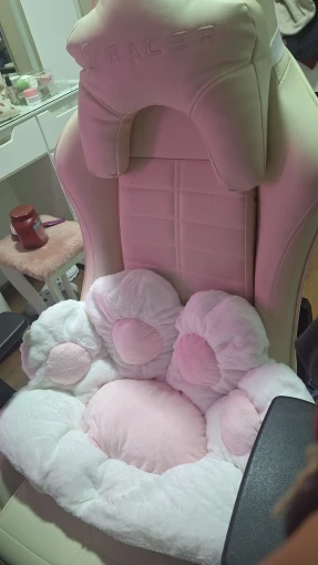 Pastel Cat Paw Seat Cushion, customer photo