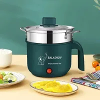 Mini cuiseur électrique multifonctionnel 220V, marmite antiadhésive, poêle Ramen, dortoir, petite marmite électrique, dessin animé mignon 3