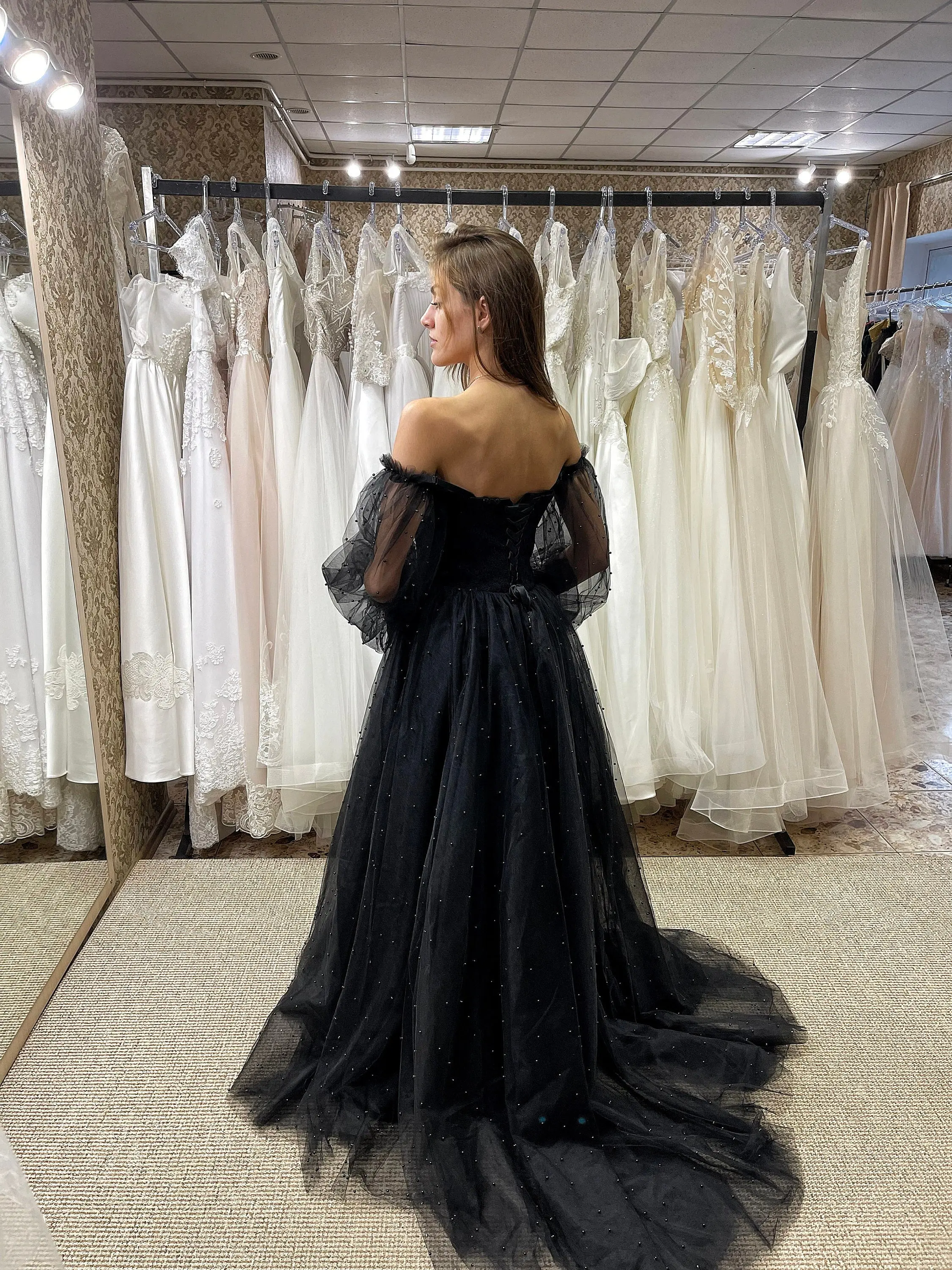 Ball Gown Yes To The Dress Black Dress Gothic Style Wedding Gown TRHTX Gothic  Black Wedding