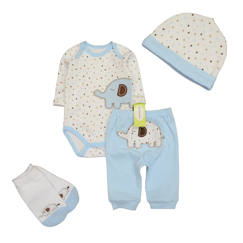 Ropa de algodón para bebé, conjunto de ropa para niña recién nacida, sombrero/babero blanco + pantalón + monos + calcetines, 3/4 Uds./lote, 2022