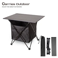 Camping Folding Table Portable Ultralight Outdoor Roll Table Lightweight Aluminium Alloy Picnic Tourist Table Camping Furniture