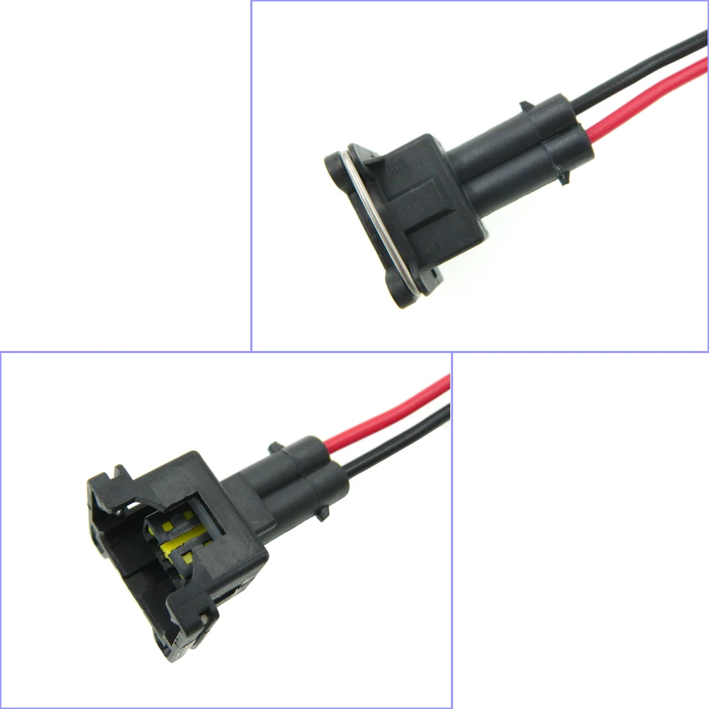 x5/10 Fuel Injector Connector Wiring Plugs Clips Boost Solenoid Valve Fit EV1 OBD1 Pigtail Cut & Splice 440cc 650cc 850cc 1000cc engine turbo clip
