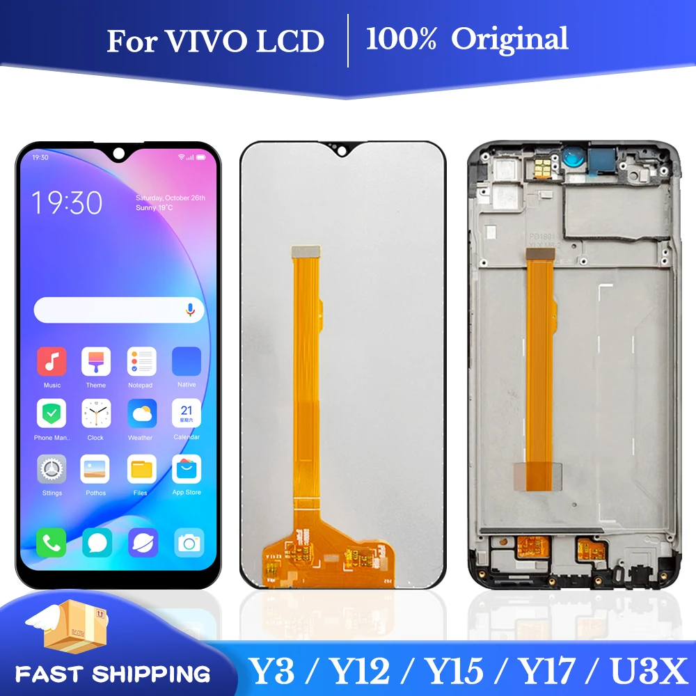 100% Test For Vivo Y3 / Y11 / Y12 / Y15 / Y17 LCD DIsplay Touch Screen Digitizer Assembly Replacement 6.35 inch - AliExpress