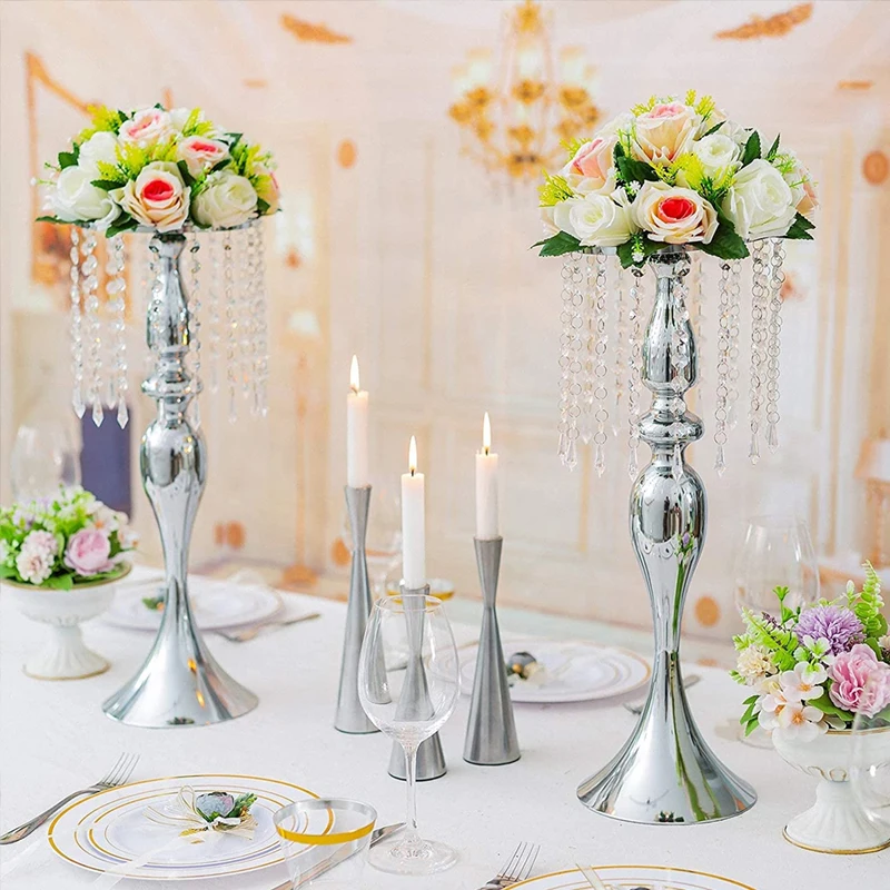 

Crystal Flower Stand Wedding Road Lead Flower Holder Flower Arrangement Stand for Wedding Hotel Reception Decoration