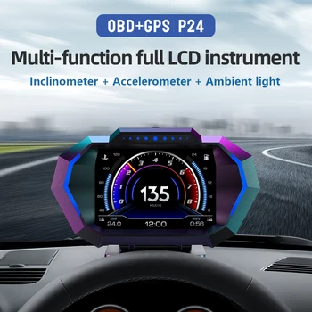 Pantalla de Proyección Head-Up para Coche, Probador OBD, OBD2 HUD+GPS, Velocímetro, Proyector de Parabrisas, Sistema de Visualización de Velocidad en el Tablero del Coche 1
