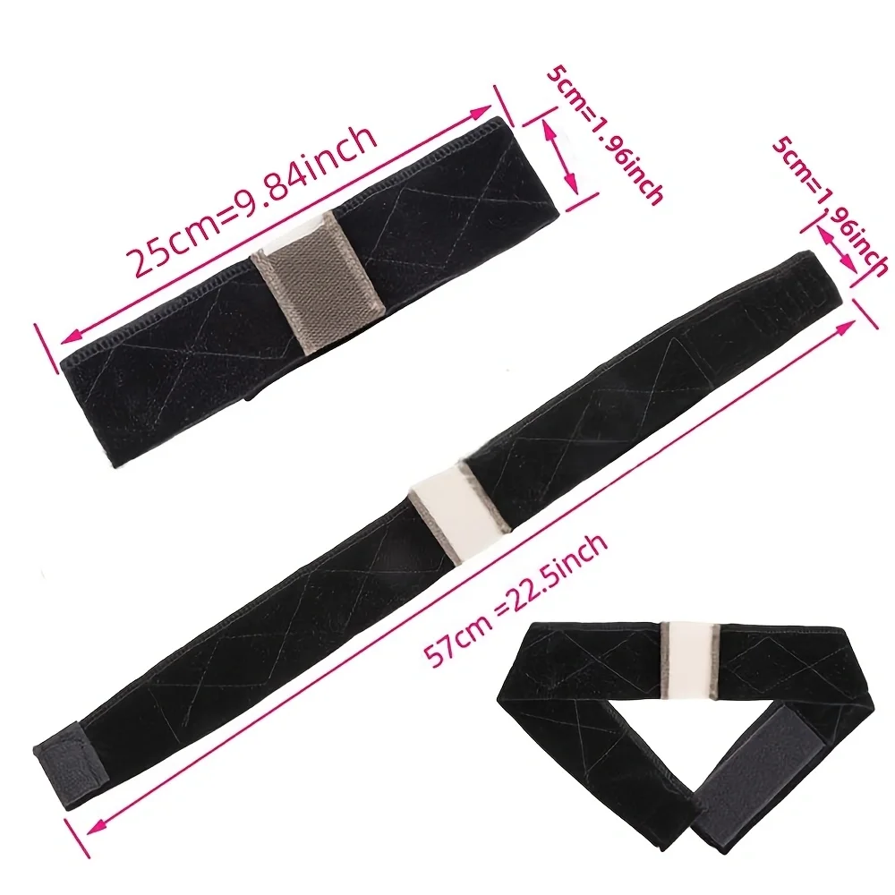 I-type Wig Grip Band for Lace Front Wigs, Non Slip Velvet Headband for Glueless Wig, Adjustable Invisible Silicone Wig MSHL-026