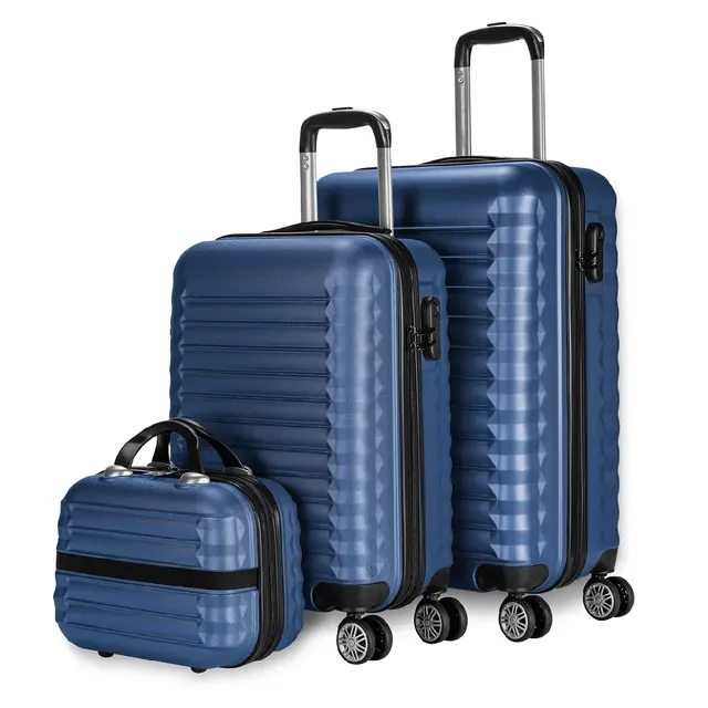 NUMADA Juego Maletas y Neceser 3/4 pzs, Maleta Grande (75cm), Maleta Mediana (63/65cm) y Cabina ABS/Policarbonato. Maleta grande (75cm) solo incluida en Set 4pzs| | - AliExpress