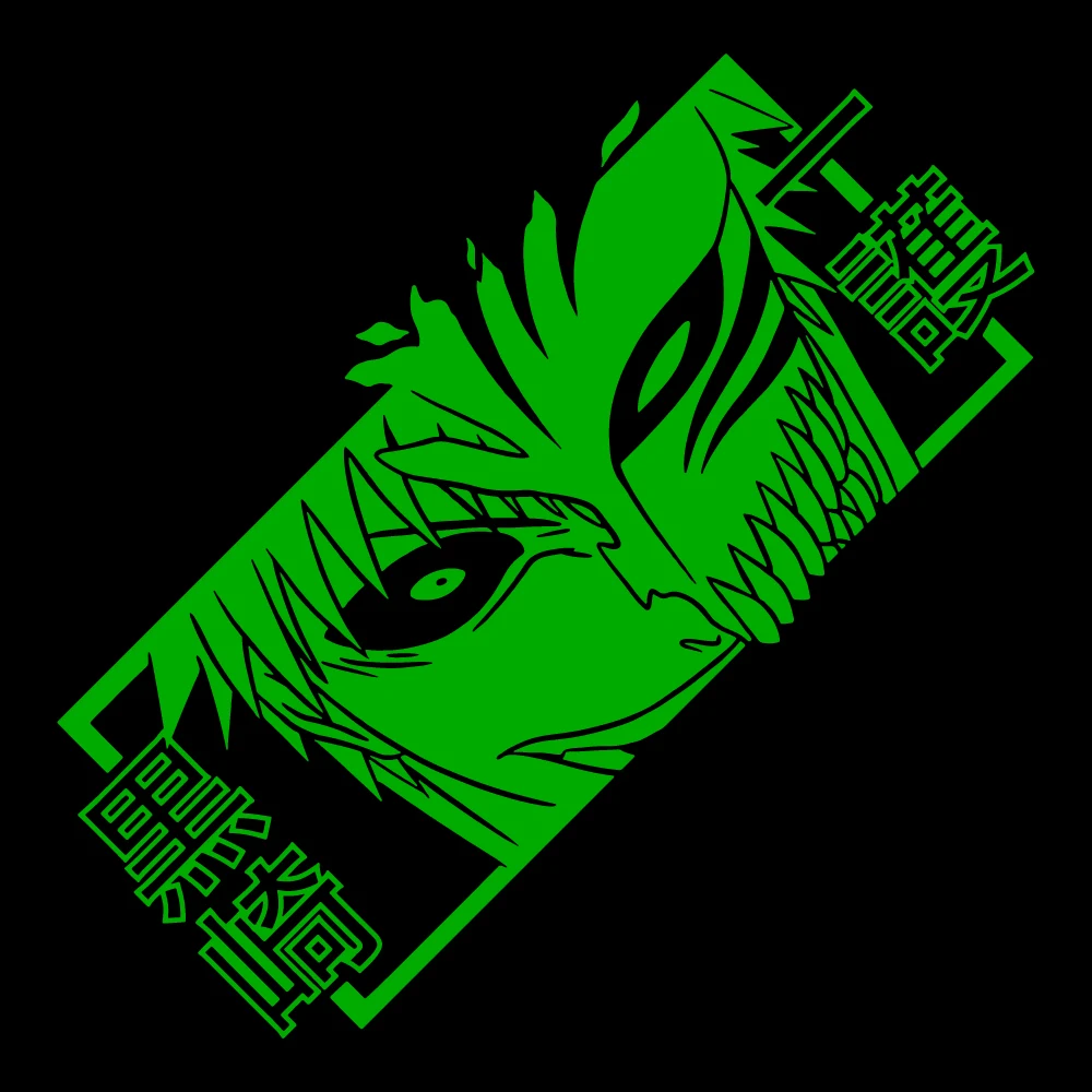 Anime-Inspired Waterproof Car Sticker featuring Ichigo Kurosaki – Stylish Japanese Design