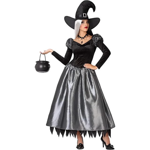 Disfraz Bruja Adulto Mujer Para Fiesta De Carnaval Halloween Teatro  Cumpleaños - Scary Costumes - AliExpress