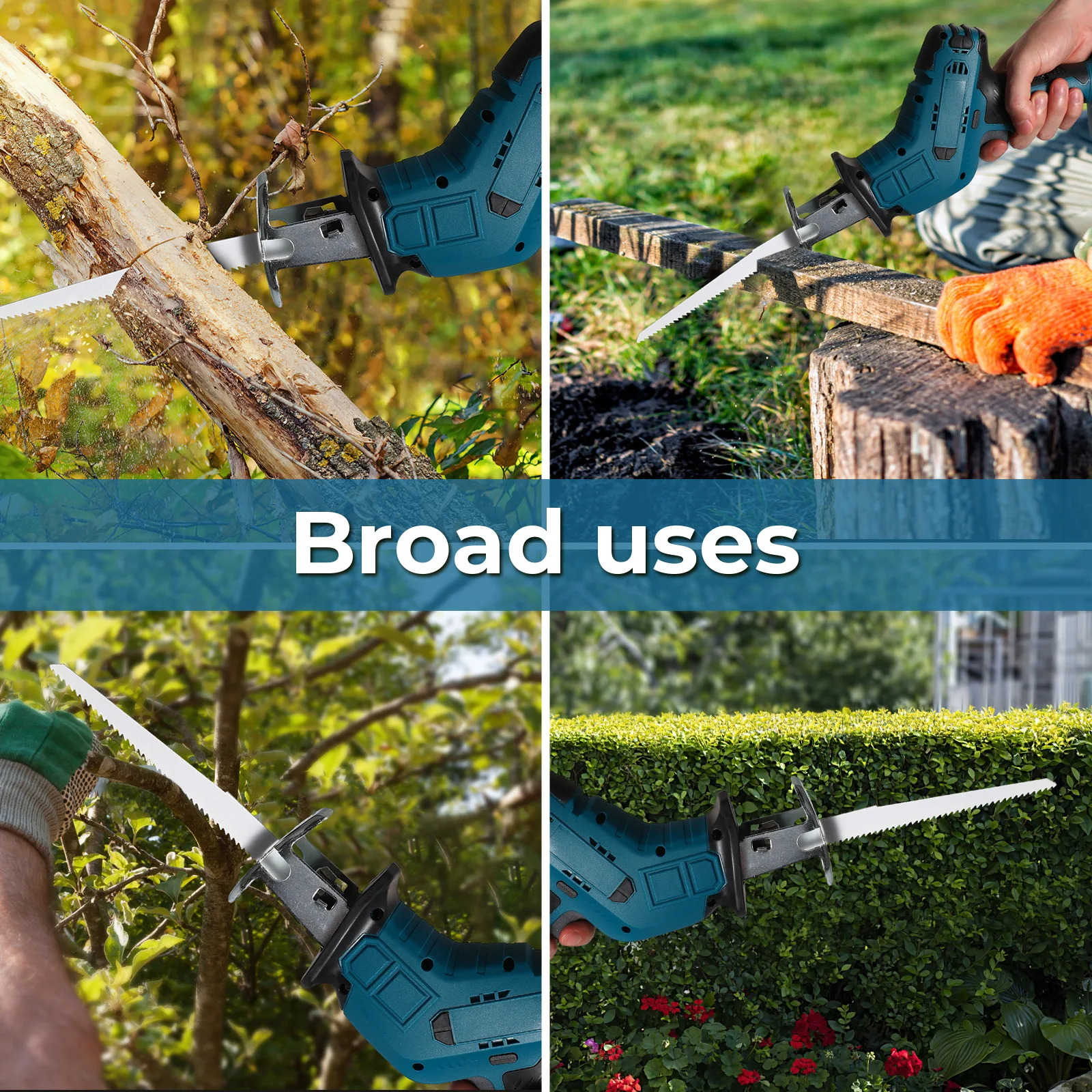 Scie sabre sans fil 18V – 100 mm, 3000 tr/min, vitesse variable, coupe métal/bois Ae713bd7e349c43a98f83bae8b320d885J