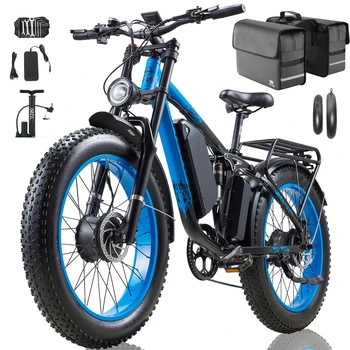 ORZEL K17 Elektrofahrräder 250 W 25 Ah Akku 25 km/h 120 km Ölbremse 26"*4,0" eMTB Doppelmotor 1