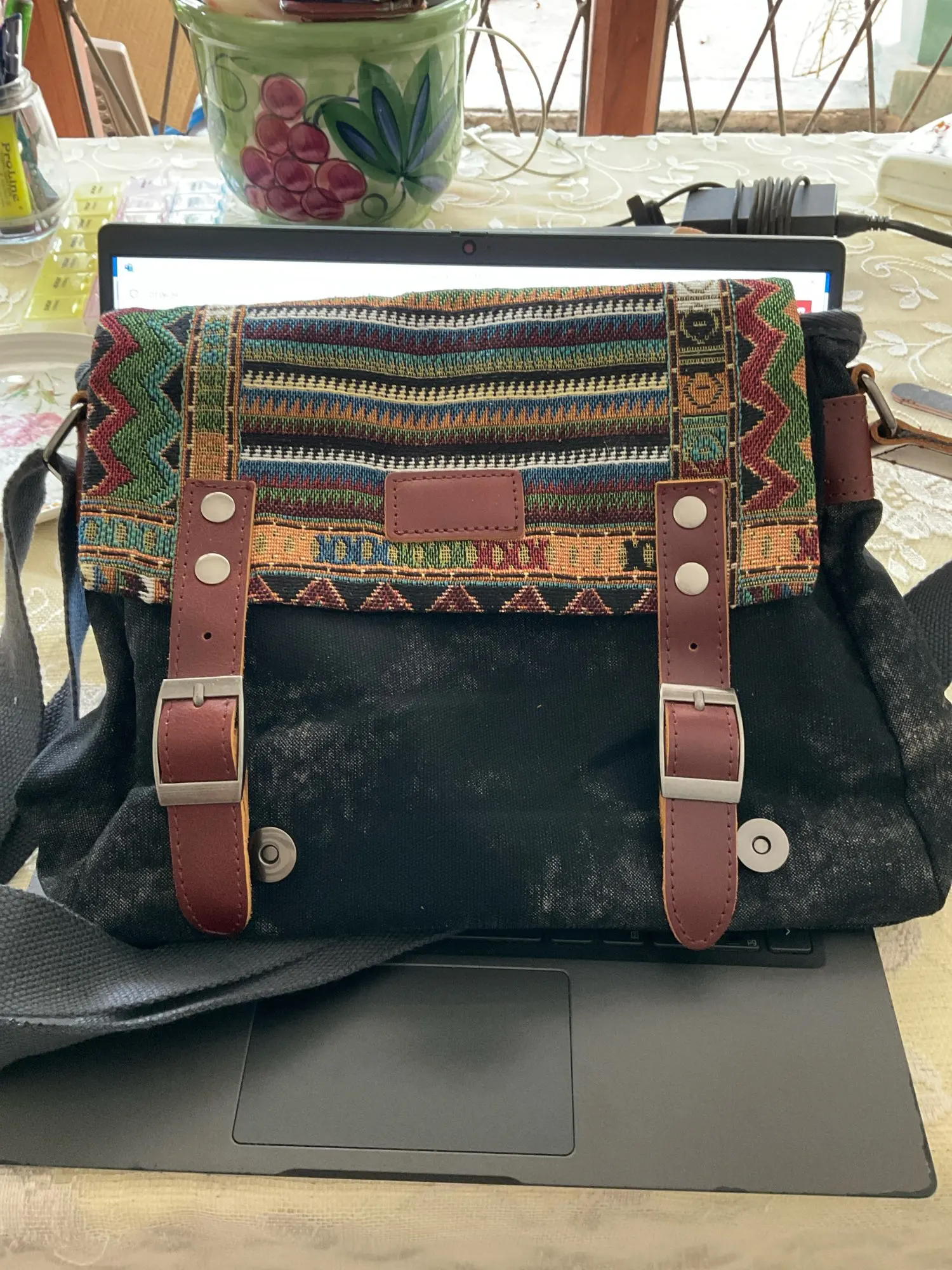 Waxed Canvas National Crossbody Messenger Bag photo review