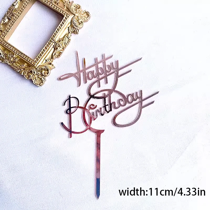 COMNICO 3 decorazioni per torte, in acrilico, a forma di cuore, con scritta Happy Birthday, per feste, cupcake, fai da te, accessori per torte (nero, oro, argento COMNICO 3 decorazioni per torte, in acrilico, a forma di cuore, con scritta Happy Birthday, per feste, cupcake, fai da te, accessori per torte (nero, oro, argento