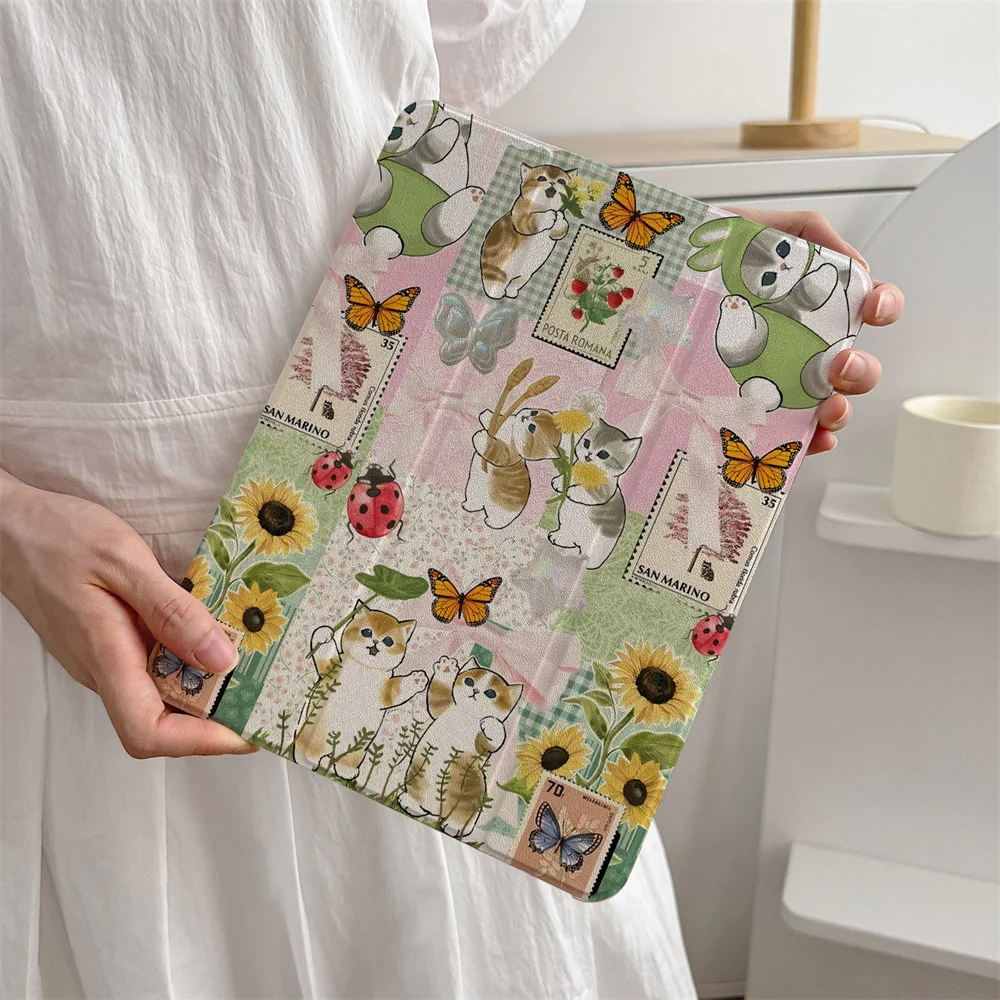 Charming Little Fresh Cat Tablet Protective Case
