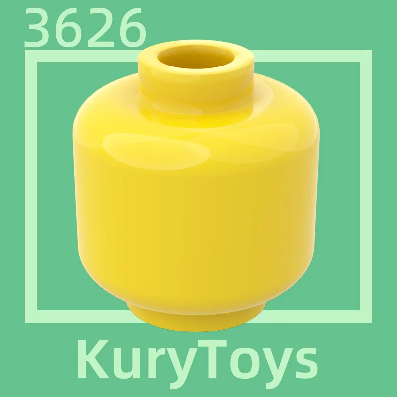 Kury Toys DIY MOC For 3626 #100pcs Building block parts For Body Part Head (Plain) - Blocked Open Stud
