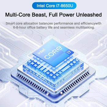 New Ultra Slim Laptop Intel Core i7 8650U 14.1" 32GB RAM 2TB SSD Gaming PC Office Study Computer PC Windows 11 Pro 2