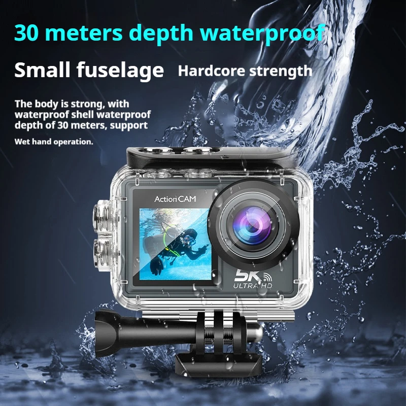 5K 터치 스크린 버전 EIS 손떨림 방지 리모컨, 야외 사이클링 오토바이 헬멧 녹음기 액션 카메라