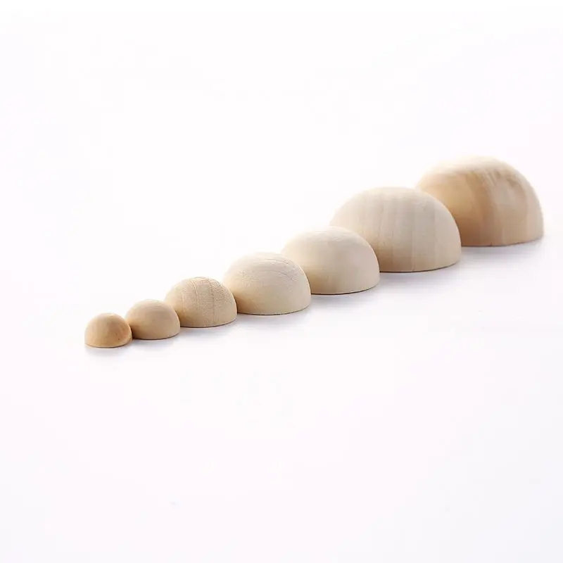 Description Picture 5 of item12/15/20/30/40mm 3-100Pcs Natural Wood Beads Half Round Spacer Wooden Bead Lead-Free DIY Kids Craft Paint Arts Christma Decorate