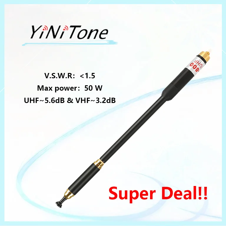 

Dual Band SMA-Male/Female Telescopic Antenna AL-800 UHF/VHF High Gain Mobile Ham Radio for PRYME Kenwood HYT BAOFENG Yaesu