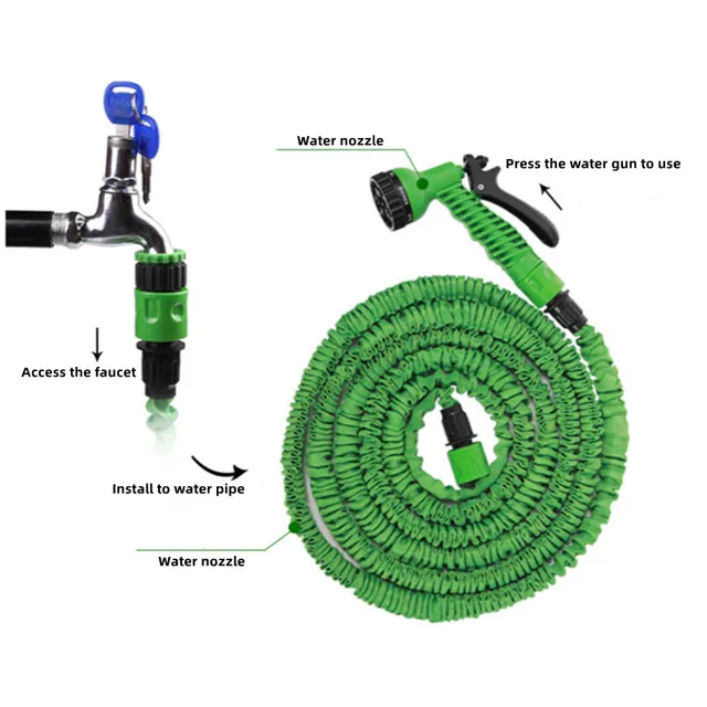 1Pc 5 Méretű Kerti Tömlő Cső 7Mode Állítható Vízpisztolyhab Nagynyomású Autómosó Virág Permetezőgép Bővíthető Öntözőszerszámok - Image 3