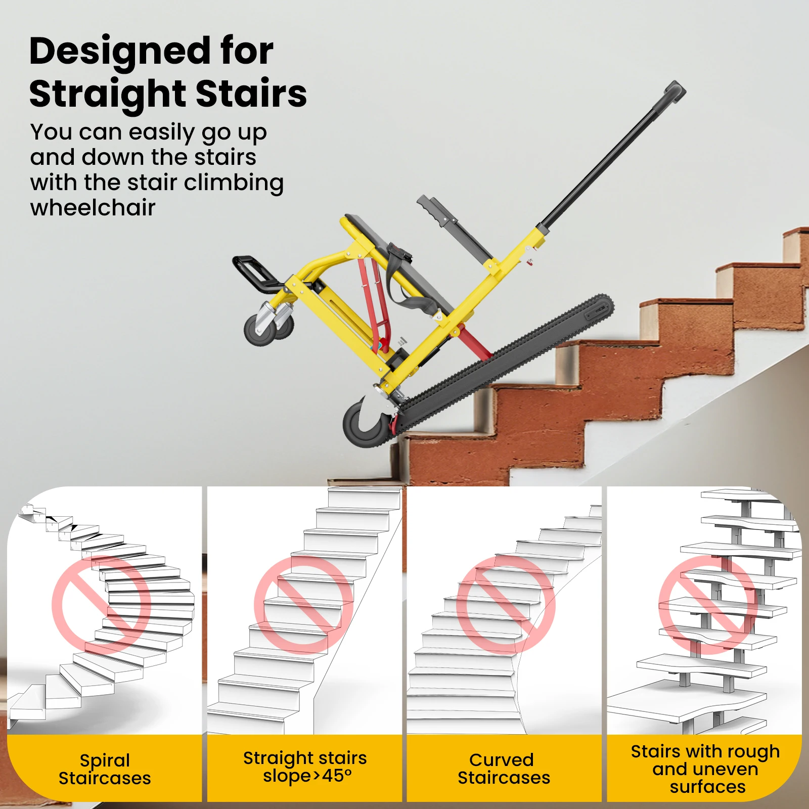 Foldable Electric Stair Climbing Chair 4