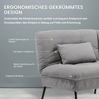 COMHOMA Складной чехол-футон, диван-кровать, подходит для углового дивана, 3-местный гостевой диван с регулируемой спинкой, ткань — изображение 4