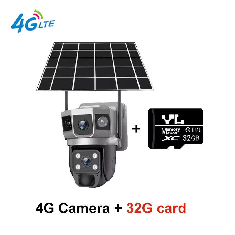 كاميرا V380 Pro ذات العدسة المزدوجة، تدعم شبكات 4G...