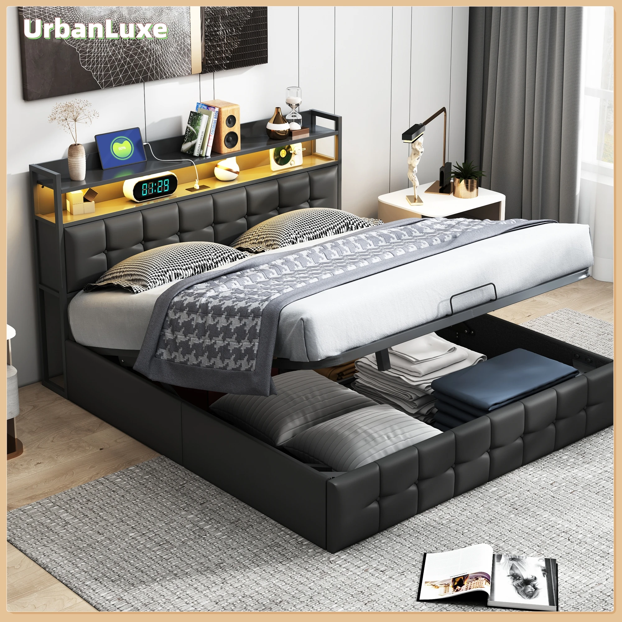 Łóżko Urban Luxe bed with storage space z EU za $224.38 / ~841zł