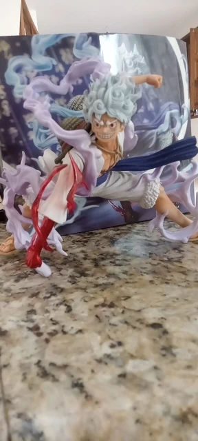 One Piece Figure Anime Sun God Nika Luffy Gear 5 Action Figures Gk Statue PVC Model Toys Room Ornament Children Gifts photo review