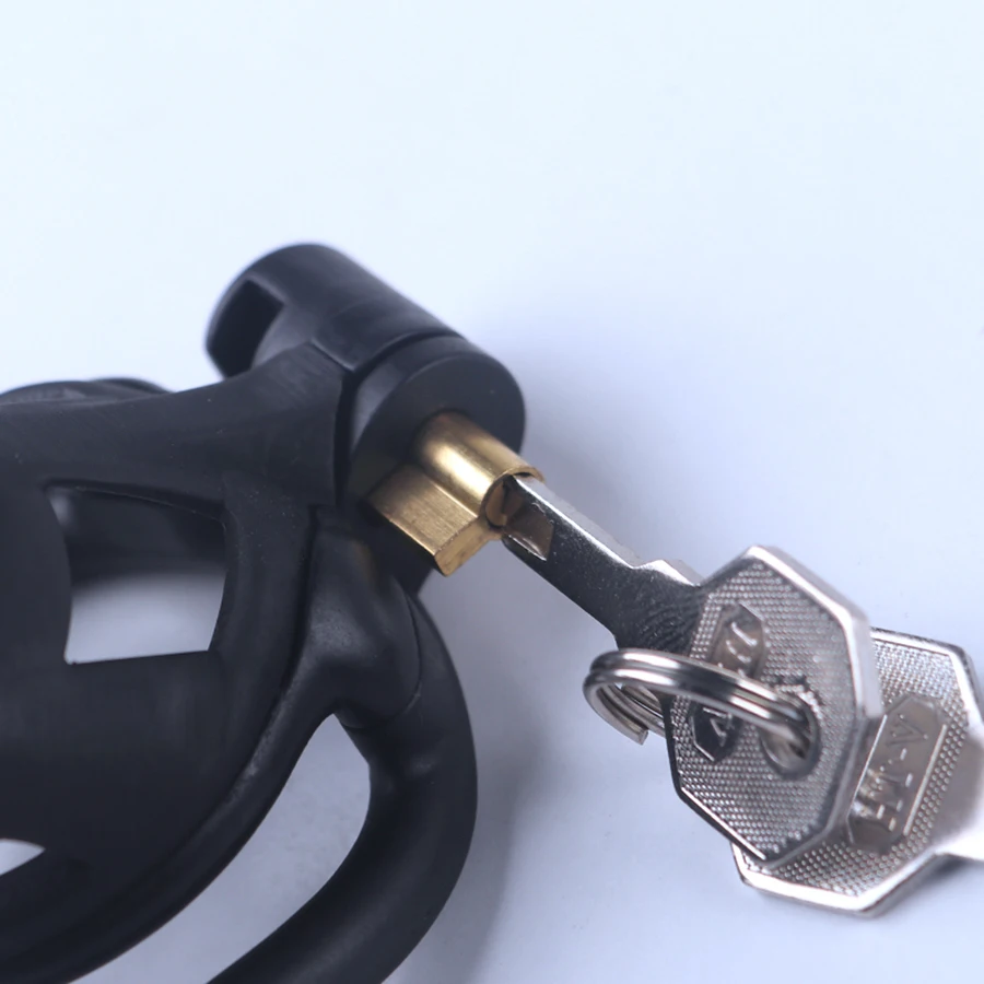 2025 men's chastity lock black smooth SM erotic sex toys Valentine's Day gift (purchased separately with chastity lock str
