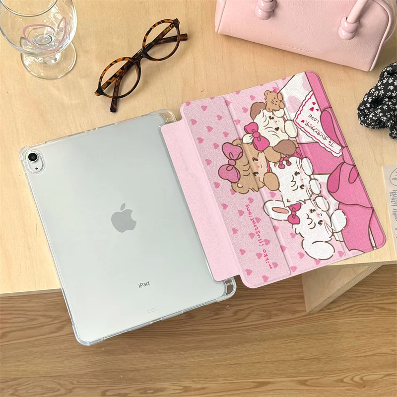 Korean Cute Tablet Case with Pen Holder