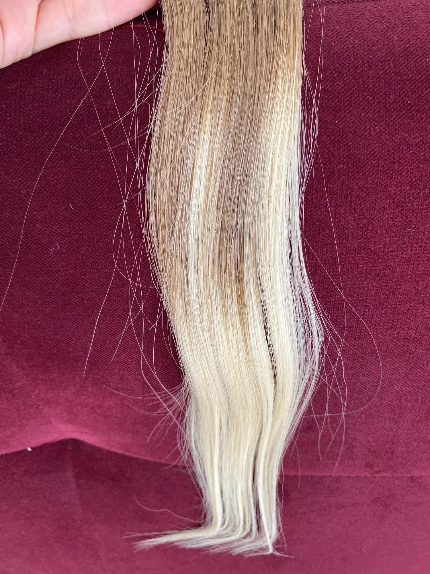 Injection PU Skin Weft Handbunden Tejp i Blond Färg Virgin Invisible Seamless photo review
