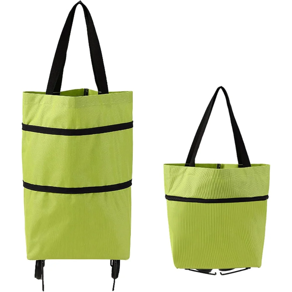 Foldable Waterproof Rolling Shopping Cart and Handbag