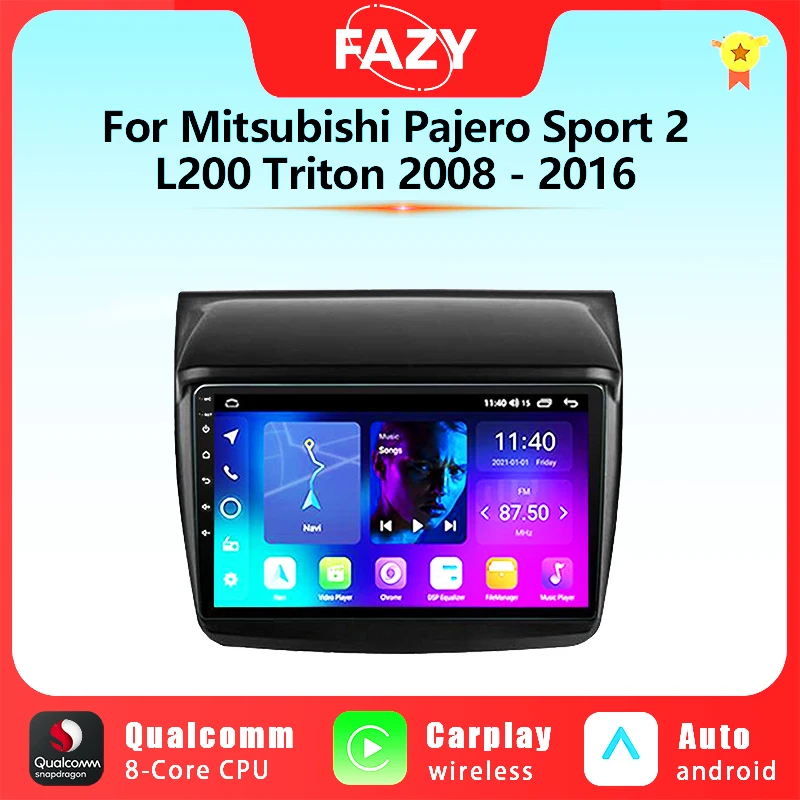 

Android Car Radio Multimedia For Mitsubishi Pajero Sport 2 L200 Triton 2008 - 2016 Carplay Player Video GPS Navigation Head Unit