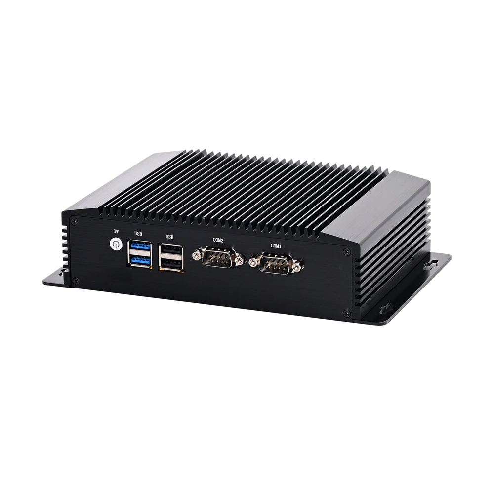 

HUNSN Fanless Industrial Computer, IPC, Mini PC, Intel N100, IM12, Windows 11 Pro or Linux Ubuntu, 4USB, 2COM, 2LAN, DP, 2HDMI