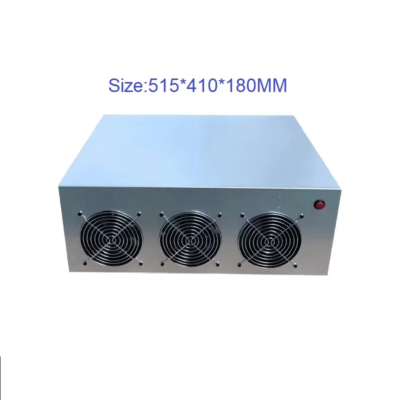 5 Gpu Caso Di Server Con 3 Ventole Telaio Macchina Della Casa Della Piattaforma Per X79 Scheda Madre Btc Eth Caso Del Nastro