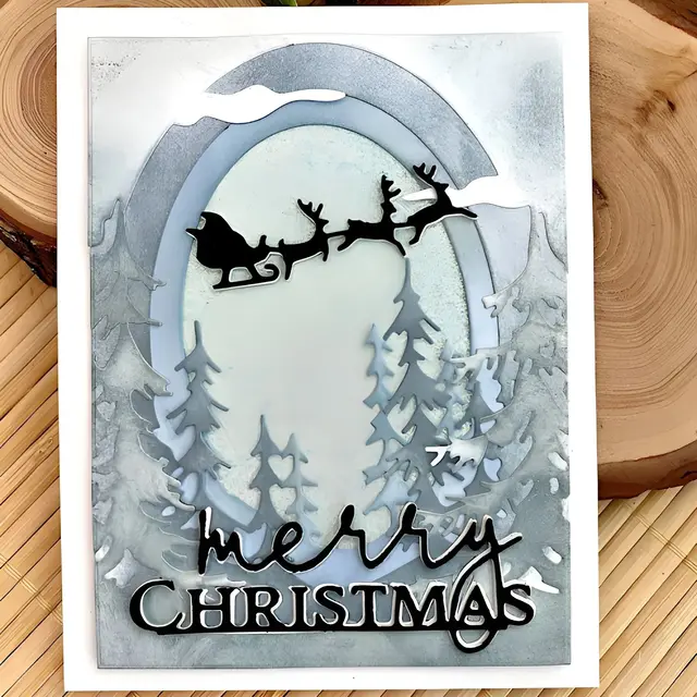 Multi-layered Christmas Frame Metal Cutting Dies 4