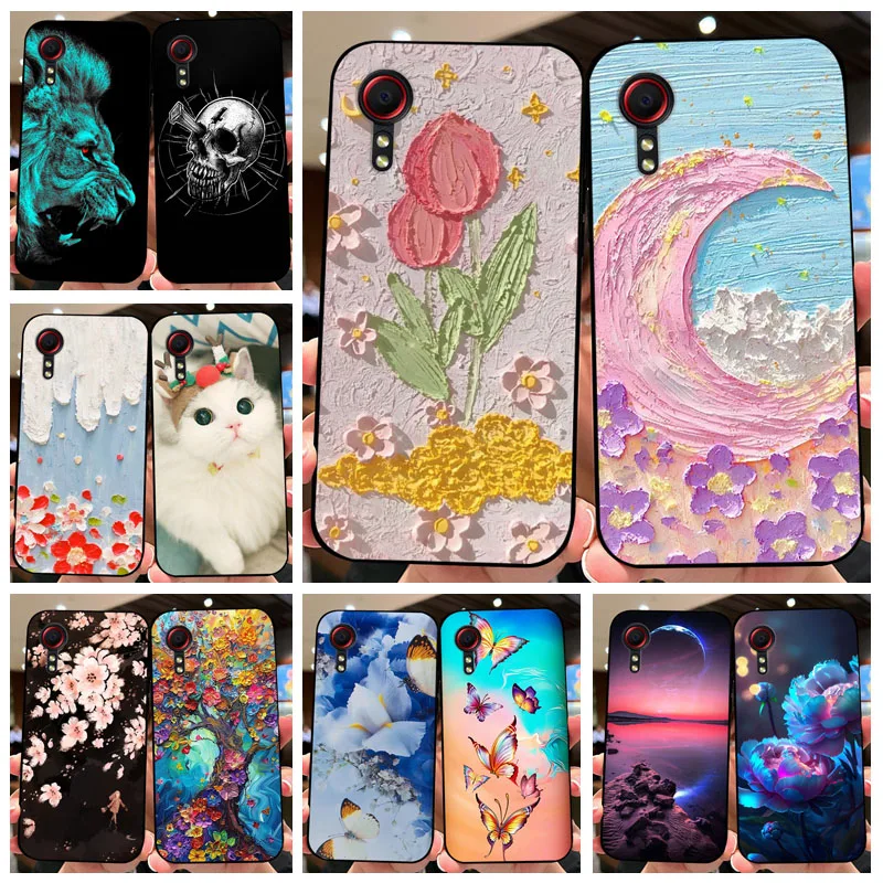 Floral Soft Silicone Back Case for Samsung Galaxy Xcover 5 - Durable Phone Protector Cover