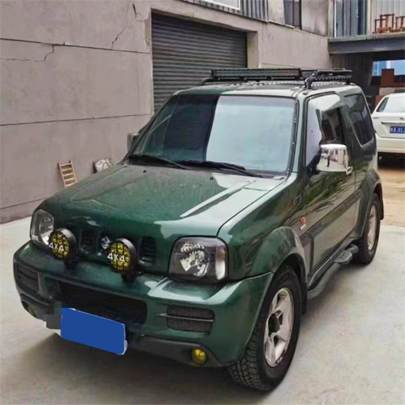 Front Bumper Cover 鈴木ジムニー2007-2011のフロントフードバンパー光沢のある黒いガードボードカバートリム Front Ho 並行輸入品ヘッドライトカバースズキジムニー JB23 JB33 JB43 JB53