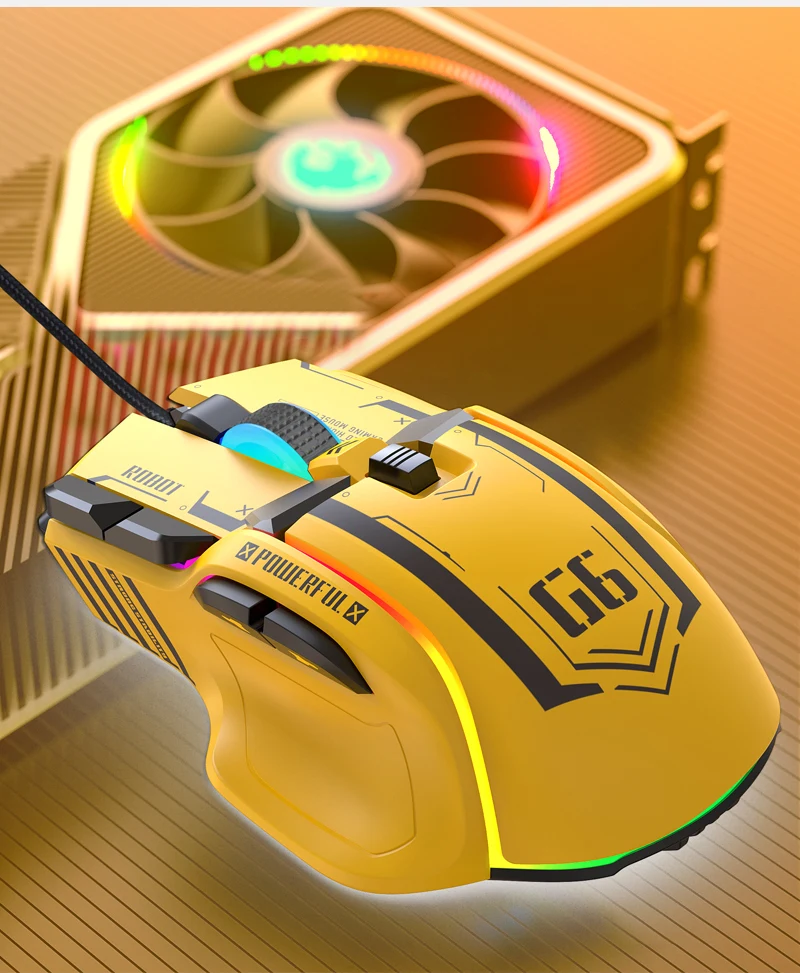 RGB Gamer Ergonômico 10 Botão 4000-12800DPI LED Jogo Para PC Laptop