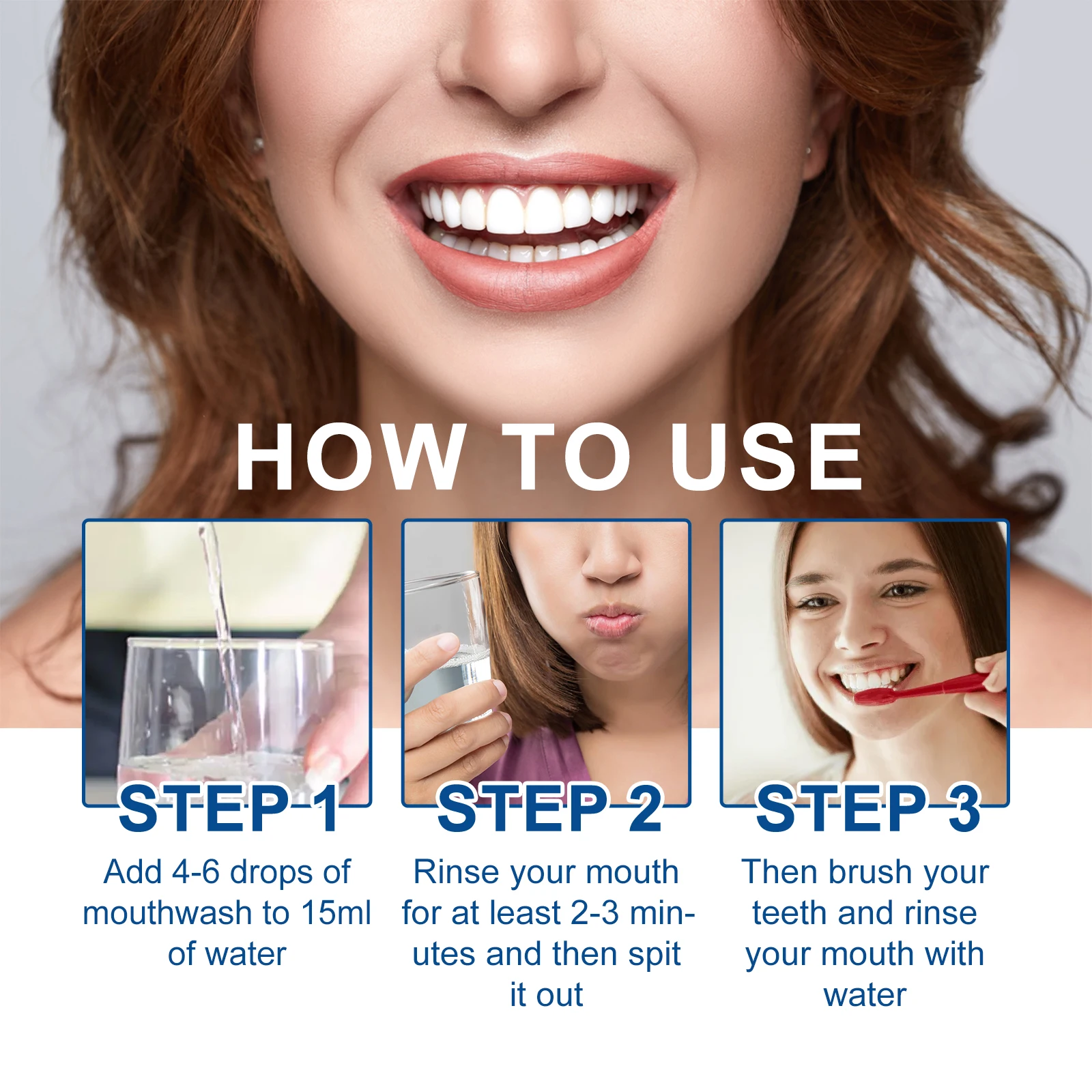 Oralhoe Oral Health Teeth Rinse Deep Clean Mouth Fresh Deodorizing & Whitening Teeth Stain Removing Coconut + Mint Mouth Wash