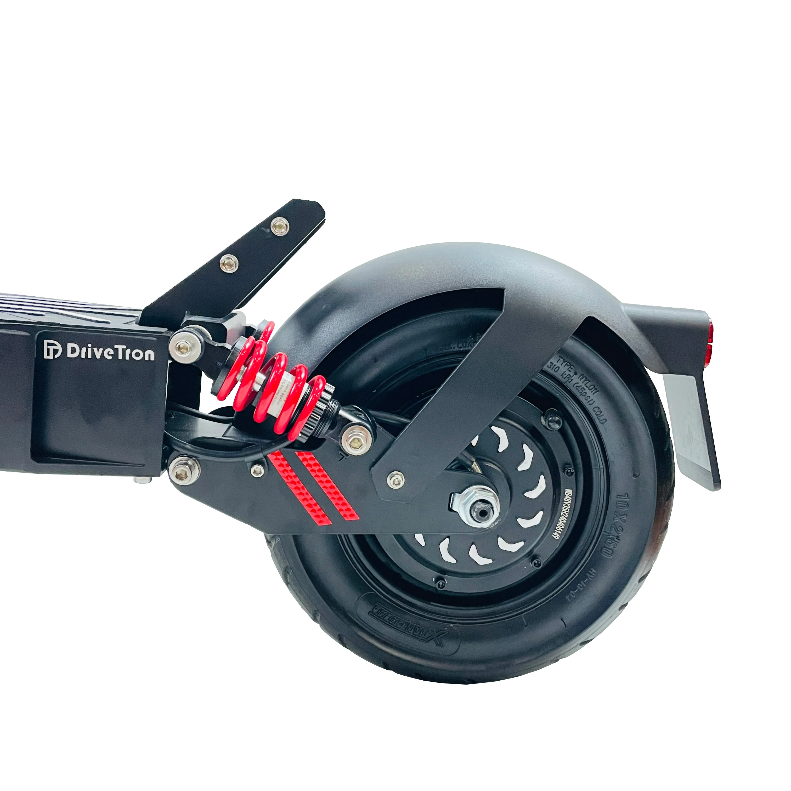 DriveTron DT08 Electric Scooter for Adult Front and Rear Spring Shock Absorption EABS & Front Disc Brake Rear Wheel Drive