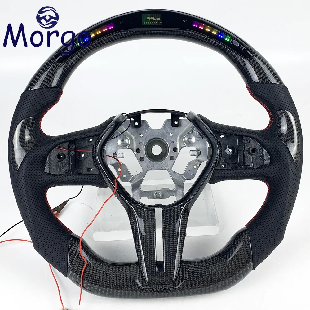 

LED Steering Wheel For Infiniti Q50 Q50L Q60 Q70 Q30 QX30 QX70 QX80 Custom Forged Carbon Fiber Perforated Leather Steering Wheel