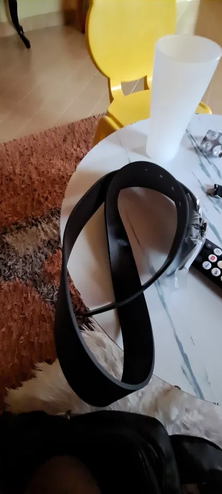 MIDNIGHT SOVEREIGN™ – Black Buckle Genuine Leather Belt photo review