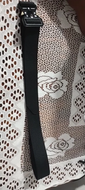 Cinto Tático Militar Largo em Nylon Fivela Liga de Zinco com Engate Rápido photo review