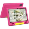 BESTSKI 10-inch Kids Tablet Android 13 Kid Tablet, 6GB RAM, 64GB ROM, Quad-Core Processor, Kidoz Pre Installed, Parental Control 1