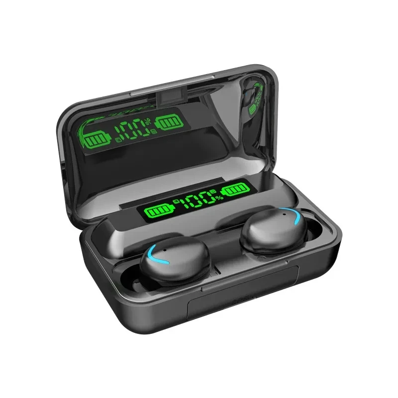 F9 Wireless Bluetooth Headphones Tws Waterproof Earbuds Stereo Earphones Led Display Headset Large Capacity Charging Case New
