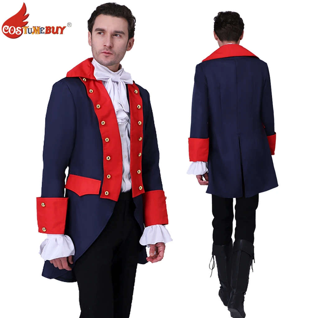 Costumebuy Musical Hamilton Cosplay Ball Costume Adulto Uomo Vestito Cappotto, Giacca Blazer Vintage, 18Th 19Th Century Stage Party Outfit