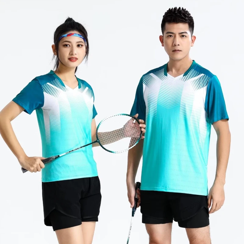 Badminton Tennis Shirt Men's Women's T-Shirts Quick-Drying Ping Pong Tees Shirt 3D Printed Short Sleeve Breathable Jersey